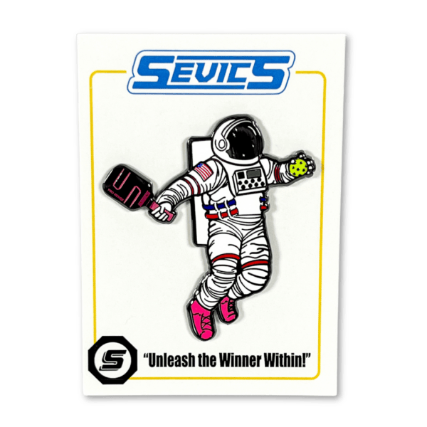 Cosmic Pickleball Astronaut Lapel Pin