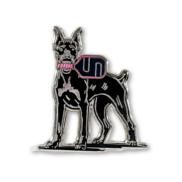 Sevics doberman lapel pin without card
